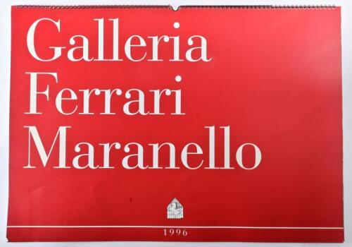 FERRARI: 1996 Galleria Ferrari Maranello calendar. #2635.