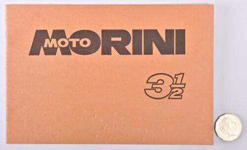 MOTO MORINI: Circa 1975 Moto Morini 3 1/2 instruction book.