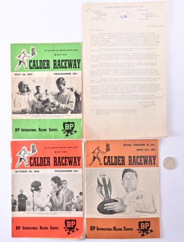 CALDER RACEWAY: Three Calder Raceway programs 1966, 1967 & 1969 plus results doc.