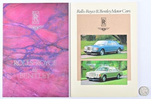 1988 ROLLS ROYCE & BENTLEY: Two full range folders, Corniche, Silver Spur, Silver Spirit, 8, Mulsanne.