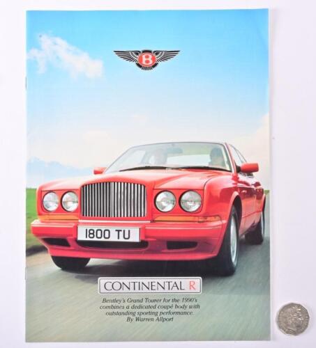 1991 BENTLEY: Continental R road test reprint Queste brochure.