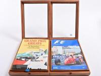 GRAND PRIX: A "Grand Prix Adelaide" display including programme and a book signed by 10 GP personalities, including Fangio, Moss, Prost, Senna, Jones and more. - 2