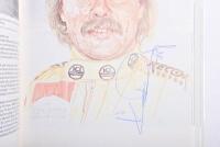 GRAND PRIX: A "Grand Prix Adelaide" display including programme and a book signed by 10 GP personalities, including Fangio, Moss, Prost, Senna, Jones and more. - 5