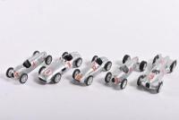 SILVER ARROW: Five 1:43 scale circa 1930s race car models