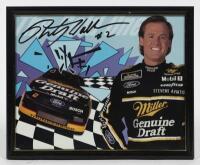 NASCAR: A promotional framed and glazed pamphlet signed by NASCAR driver Rusty Wallace #2