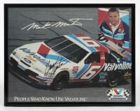 NASCAR: A promotional framed and glazed pamphlet signed by NASCAR driver Mark Martin #6