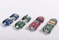 JAGUAR: Four 1:43 scale circa 1950s Jaguar racing car models