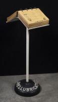 SHELL: A original Shellubrication guide on cast iron stand