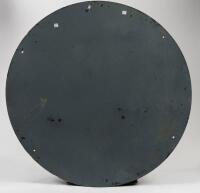 CASTROL: A large early 20th century Castrol Wakefield enamel sign, reading "Wakefield Castrol Motor Oil British owned", overpaint near top centre mounting hole, 90.5cm diameter - 3