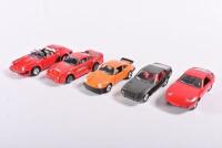 PORSCHE: Five various Porsche 1:43 scale models