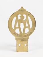 AUTOMOTIVE ASSOCIATION OF SOUTH AUSTRALIA: A circa 1930/40s Automobile Association of South Australia (AASA) cast brass badge - 2