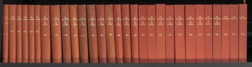 CAR COLLECTOR & CAR CLASSICS MAGAZINE: 29 linen bound volumes of Car Collector & Car Classics magazine, years 1973-2002 excluding 1989