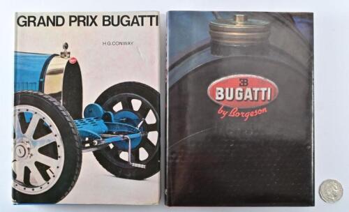 BUGATTI: "Bugatti" hardcover book by Griffith Borgeson and "Grand Prix Bugatti" by HG Conway