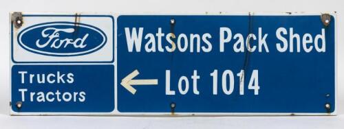 FORD: An original Ford enamel impressed sign, 89.5cm wide