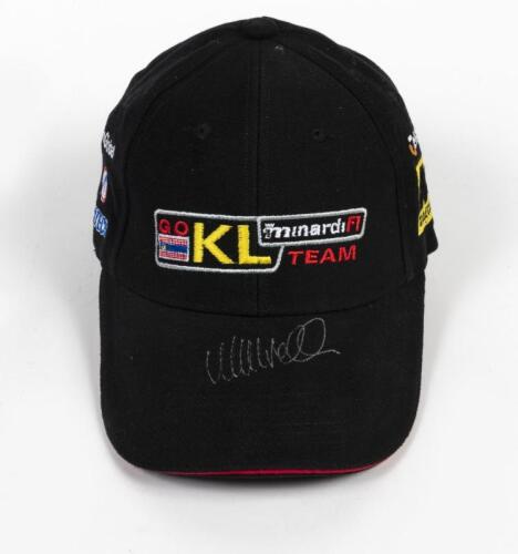 MARK WEBBER: A Mark Webber signed Minardi team hat