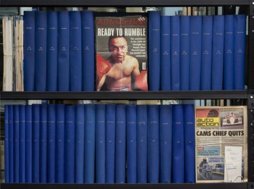 AUTO ACTION MAGAZINE: 36 linen bound volumes of Auto Action magazine, years 1971 -2002