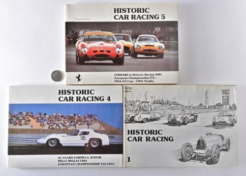 HISTORIC RACING: "Historic Car Racing" volumes 1, 4 & 5, published 1981 by Motorstory