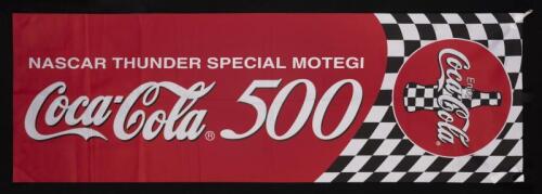 NASCAR: A Japan NASCAR event Coca-Cola advertising flag