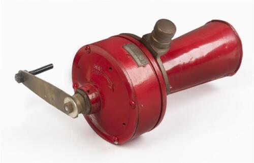 KLAXON: A restored early hand pull cab mounted Klaxon horn, 32cm long