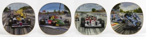 ADELAIDE F1: Four limited-edition Formula 1 commemorative cabinet plates by The Bradford Exchange