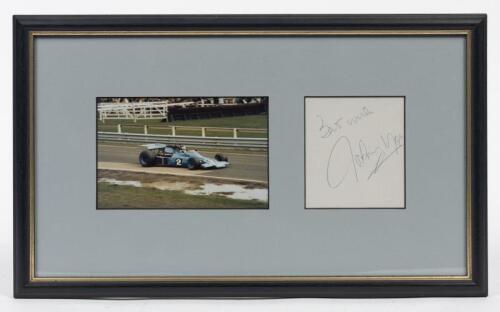 JOHN GOSS: A framed original photograph and signature of John Goss, window mounted, framed and glazed, 24.5 x 41cm overall