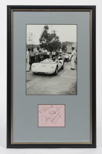 ALAN HAMILTON: A framed original photograph and signature of Allan Hamilton, window mounted, framed and glazed, 48.5 x 30cm overall