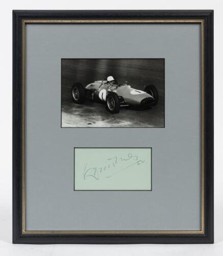 DAVID MCKAY: A framed original photograph and signature of David McKay Scuderia Veloce, window mounted, framed and glazed, 34 x 29.5cm overall
