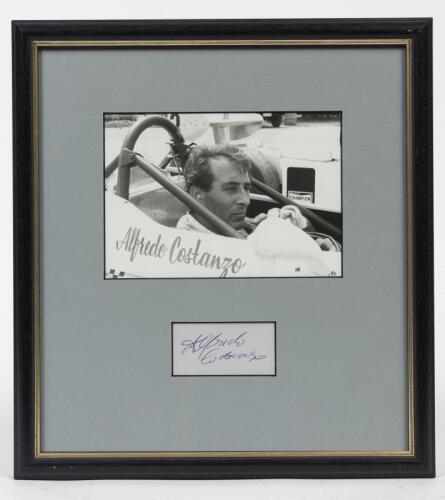 ALFREDO COSTANZO: A framed original photograph and signature of Alfie Constanzo, window mounted, framed and glazed, 32 x 29.5cm overall