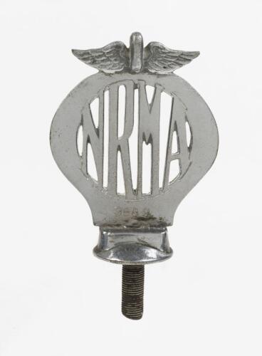 NATIONAL ROADS AND MOTORISTS' ASSOCIATION: A circa 1930/40s National Roads and Motorists' Association (NRMA) of NSW chrome plated brass car badge