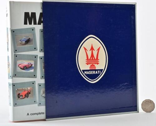 MASERATI: "Maserati" hardcover book in slipcover by Luigi Orsini and Franco Zagari