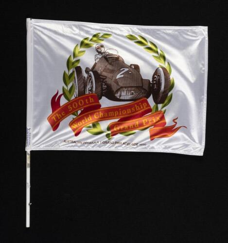 GRAND PRIX: A officially licensed "Australian Formula 1 Grand Prix Adelaide 1990" flag
