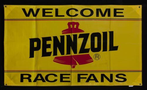 PENNZOIL: A plastic advertising banner