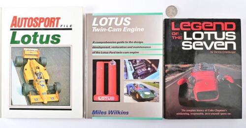 LOTUS: Three hardcover book relating Lotus, including Legend of the Lotus Seven" by Dennis Ortenburger