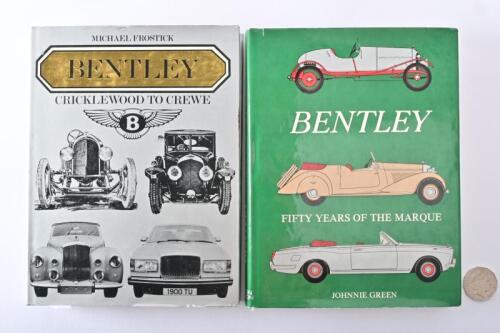 BENTLEY: Two hardcover book relating to Bentley, including "Bentley, Fifty Years of the Marque" by Johnnie Green