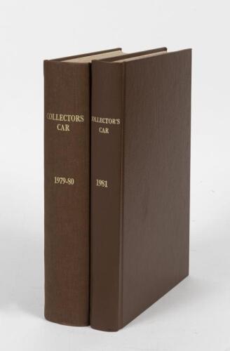 COLLECTORS CAR MAGAZINE: 2 linen bound volumes of Collectors Car magazine, 1979-1981