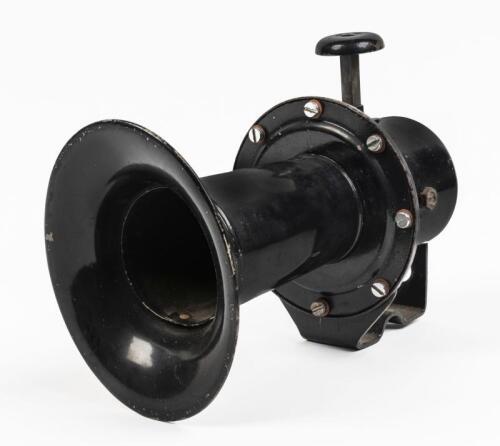KLAXON: An original Klaxon style E A Laboratories hand horn series No 2, 23cm long