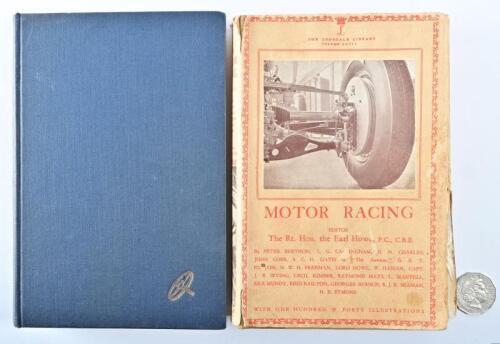 EARLY RACING CAR DESIGN: Two hardcover books, "The Racing Car, Development and Design" by Cecil Clutton, Cyril Posthumus and Denis Jenkinson and "Motor Racing"