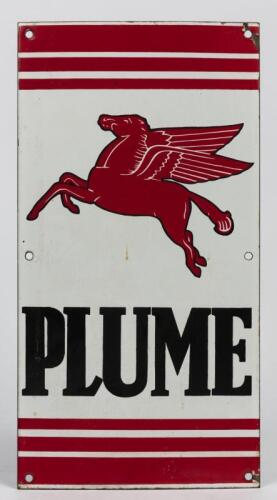 PLUME: An original "Plume" enamel sign, 50cm high x 26cm wide