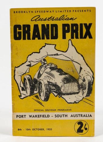 AUSTRALIAN GRAND PRIX: An original programme for the 1953 Australian Grand Prix at Port Wakefield, South Australia