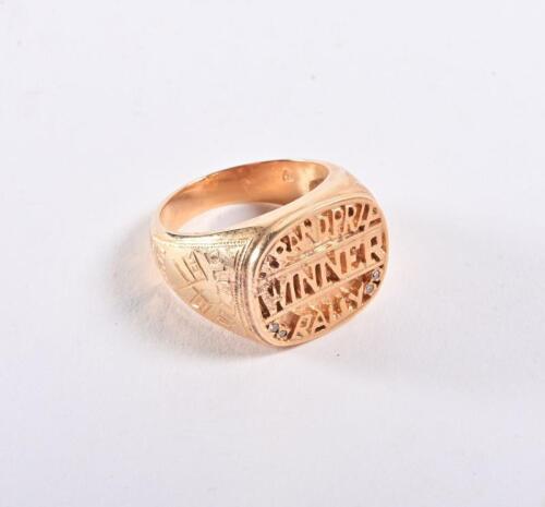 DUTTON GRAND PRIX RALLY: A 9 carat gold winners ring from the 1994 Dutton Grand Prix Rally by DB Jewellery, Melbourne