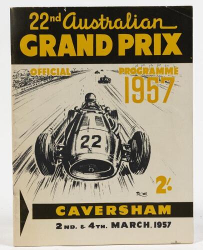 AUSTRALIAN GRAND PRIX: An original official programme for the 1957 Australian Grand Prix at Caversham, Western Australia