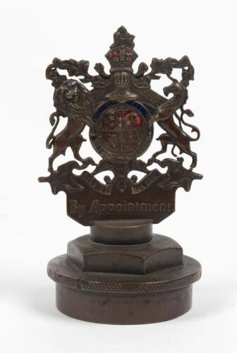 LEYLAND: A circa 1910 Leyland 'By Appointment' bronze car badge