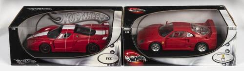 FERRARI: Two Ferrari licensed 1:18 scale Hotwheels Ferrari models