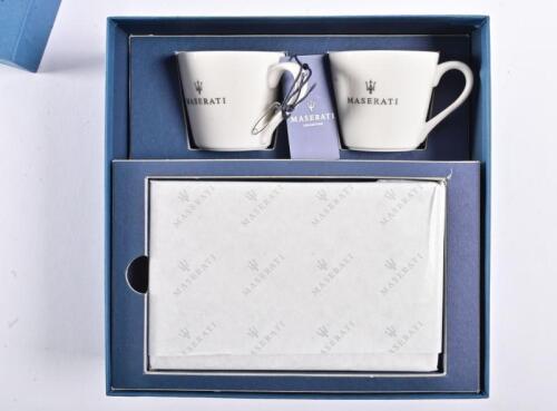 MASERATI: A boxed NOS "Maserati Collection" porcelain two person espresso coffee set, boxed