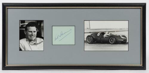 BIB STILLWELL: Two framed original photographs and signature of Bib Stillwell, window mounted, framed and glazed, 25 x 53.5cm overall