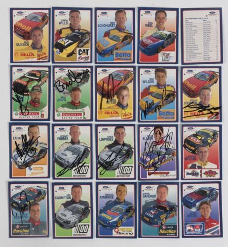 FORD RACING AUSTRALIA: A collection of twenty Ford Racing Australia trading cards, ten with signatures