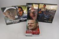 F1: Five Formula 1 books profiling drivers (signed)