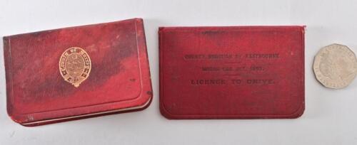 EARLY DRIVERS LICENCES: Two early English driver's licences