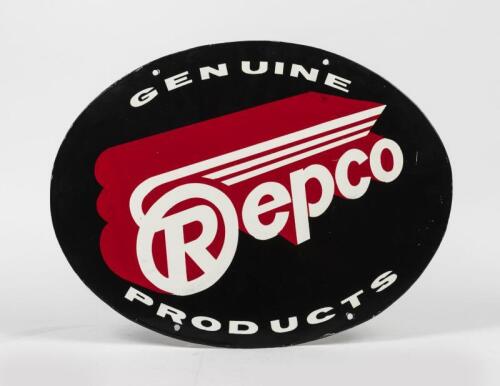 REPCO: An oval 'Repco Genuine Products' reproduction enamel sign, 40.5cm high x 53cm wide