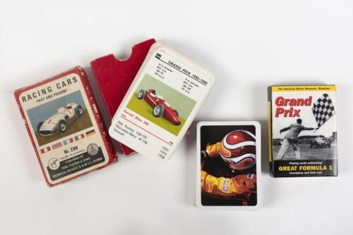 RACING CAR CARD GAMES: A card game 'Racing Cars Past and Present' for playing 'Fours' or "Happy Families'
